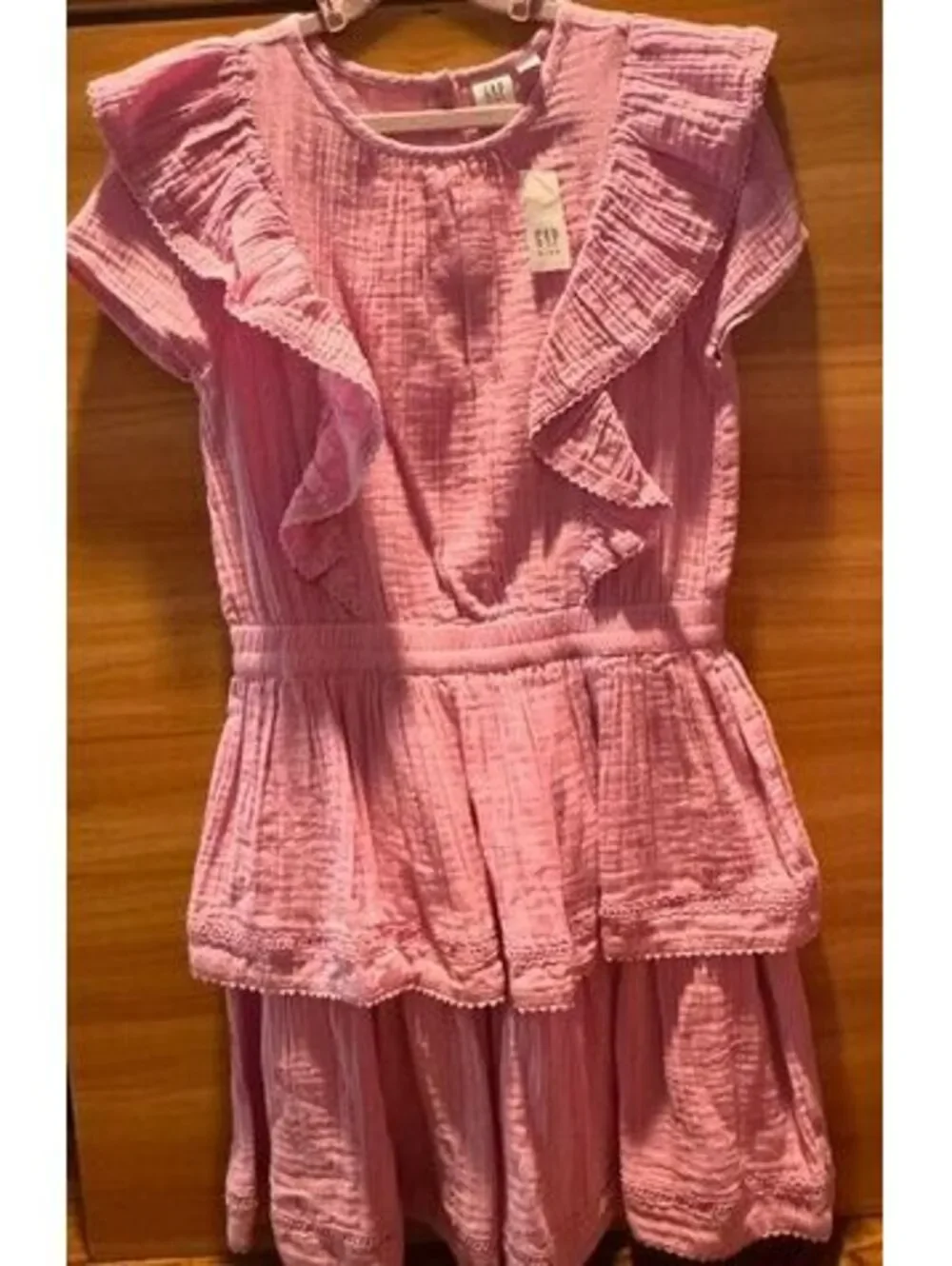 GAP Kids Girls Pink Ruffle Dress XXL (14-16)
